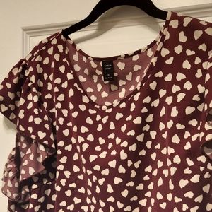 Shein 2xl heart blouse
